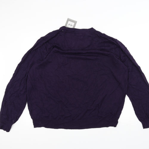 TU Womens Purple  Knit Pullover Jumper Size XL