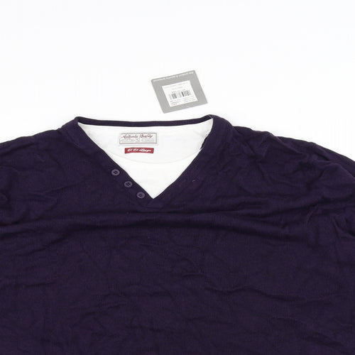 TU Womens Purple  Knit Pullover Jumper Size XL