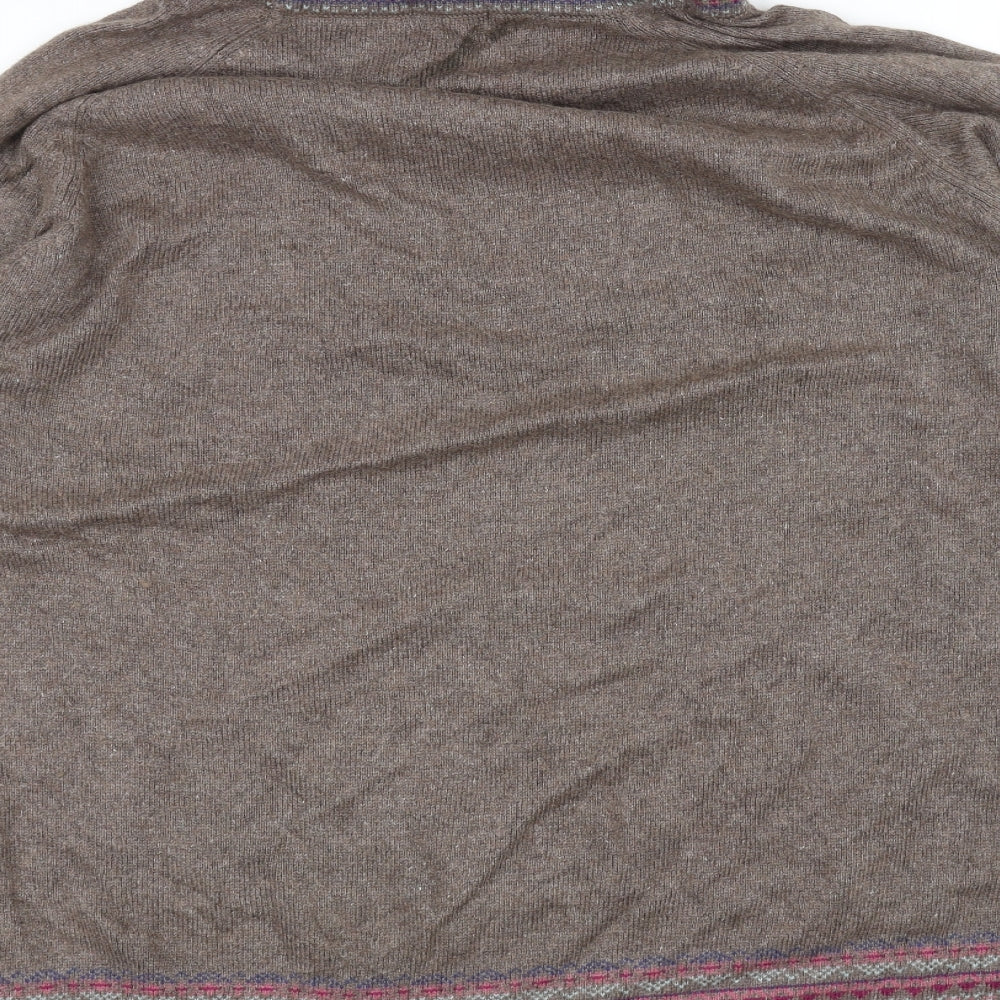 Marks and Spencer Womens Brown  Knit Pullover Jumper Size 16