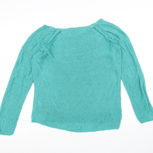 Creation Womens Blue  Knit Pullover Jumper Size 14