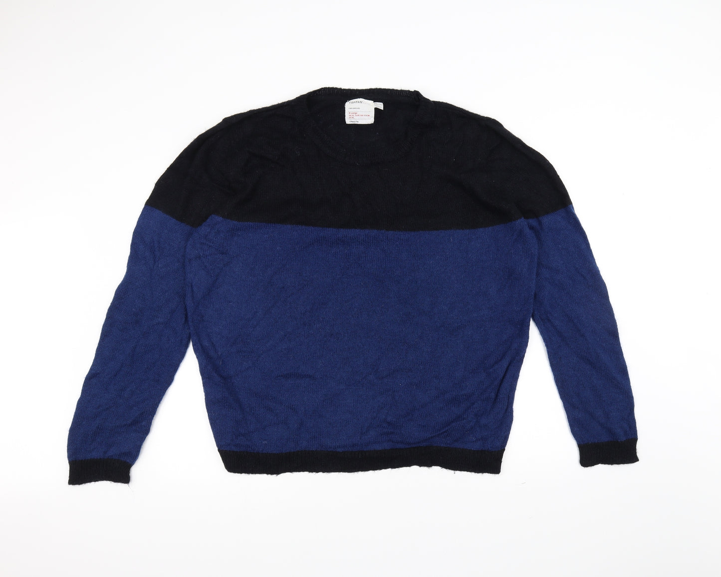 Topman Womens Blue  Knit Pullover Jumper Size XL