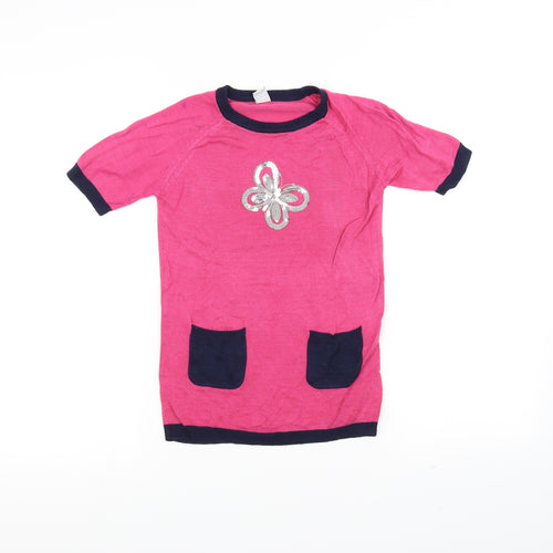 Store Twenty One Girls Pink   Pullover Jumper Size 5-6 Years