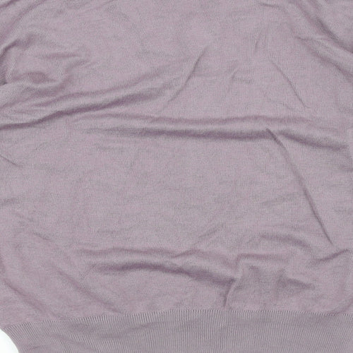 Gabicci Womens Purple Striped  Pullover Jumper Size 2XL