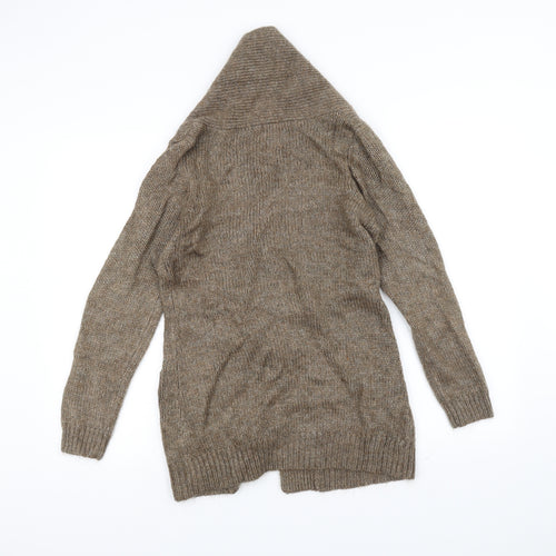 F&F Womens Brown  Knit Jacket Coatigan Size 10