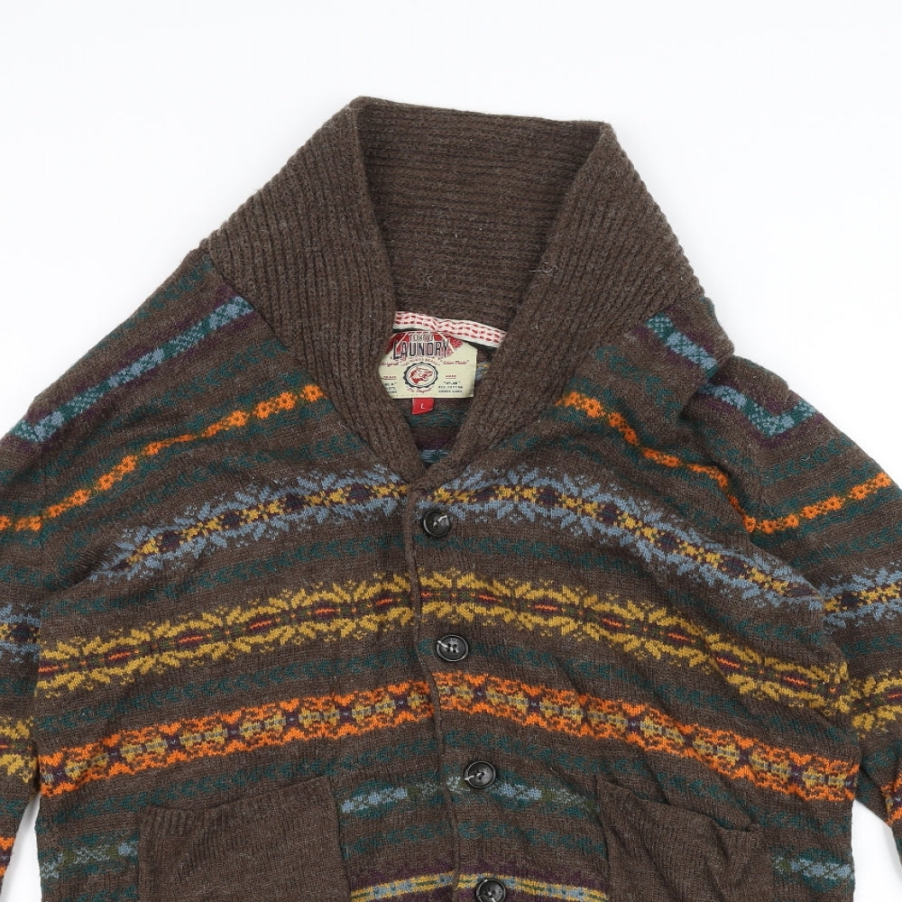 Tokyo Laundry Mens Brown   Jacket Coatigan Size L