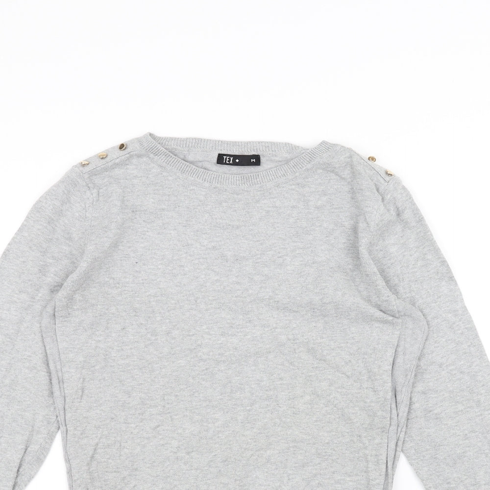 TEX Womens Grey   Pullover Jumper Size M