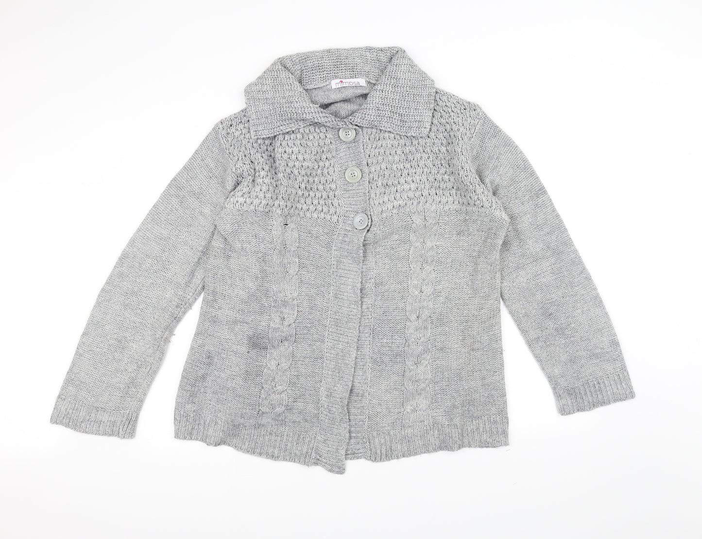 Mimosa Womens Grey  Knit Jacket Coatigan Size L