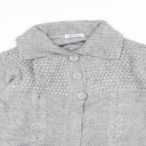Mimosa Womens Grey  Knit Jacket Coatigan Size L