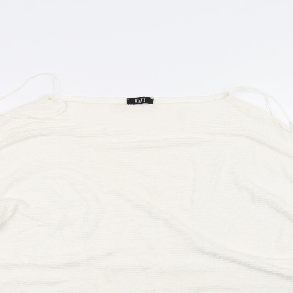 F&F Womens White   Pullover Jumper Size 8