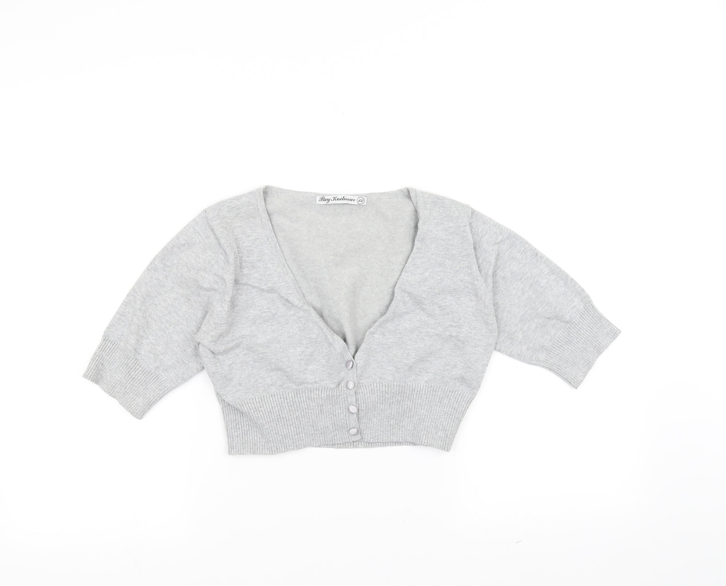 Bay Knitwear Womens Grey   Cardigan Jumper Size 12