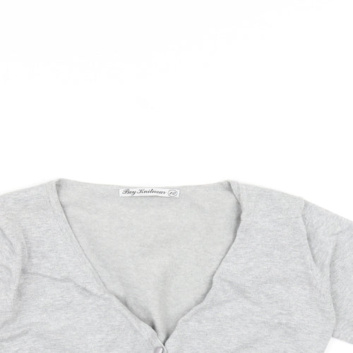 Bay Knitwear Womens Grey   Cardigan Jumper Size 12