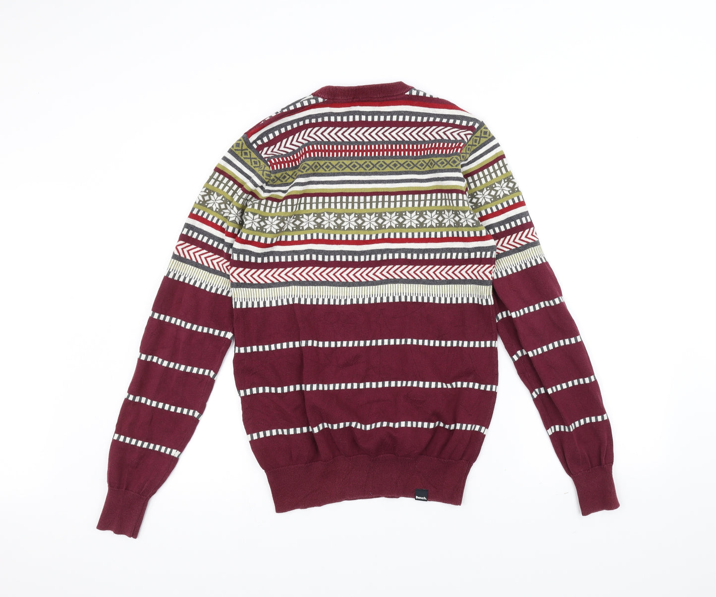 Bench Mens Red  Knit Pullover Jumper Size S  - Christmas