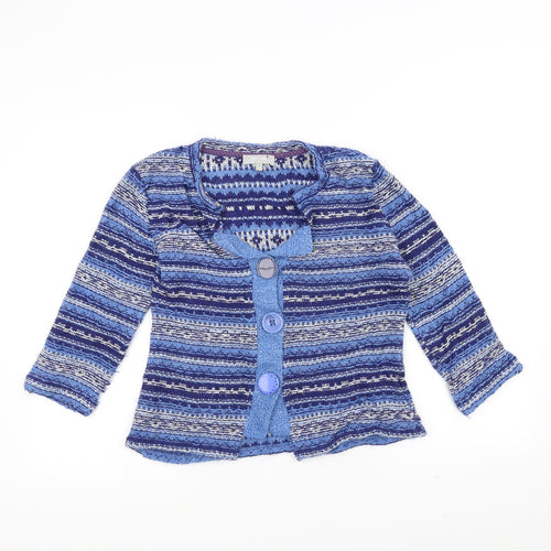 Per Una Womens Blue Striped  Jacket Coatigan