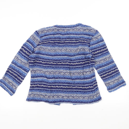 Per Una Womens Blue Striped  Jacket Coatigan