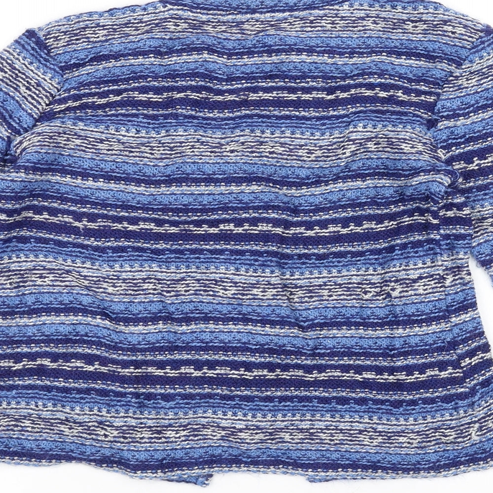 Per Una Womens Blue Striped  Jacket Coatigan