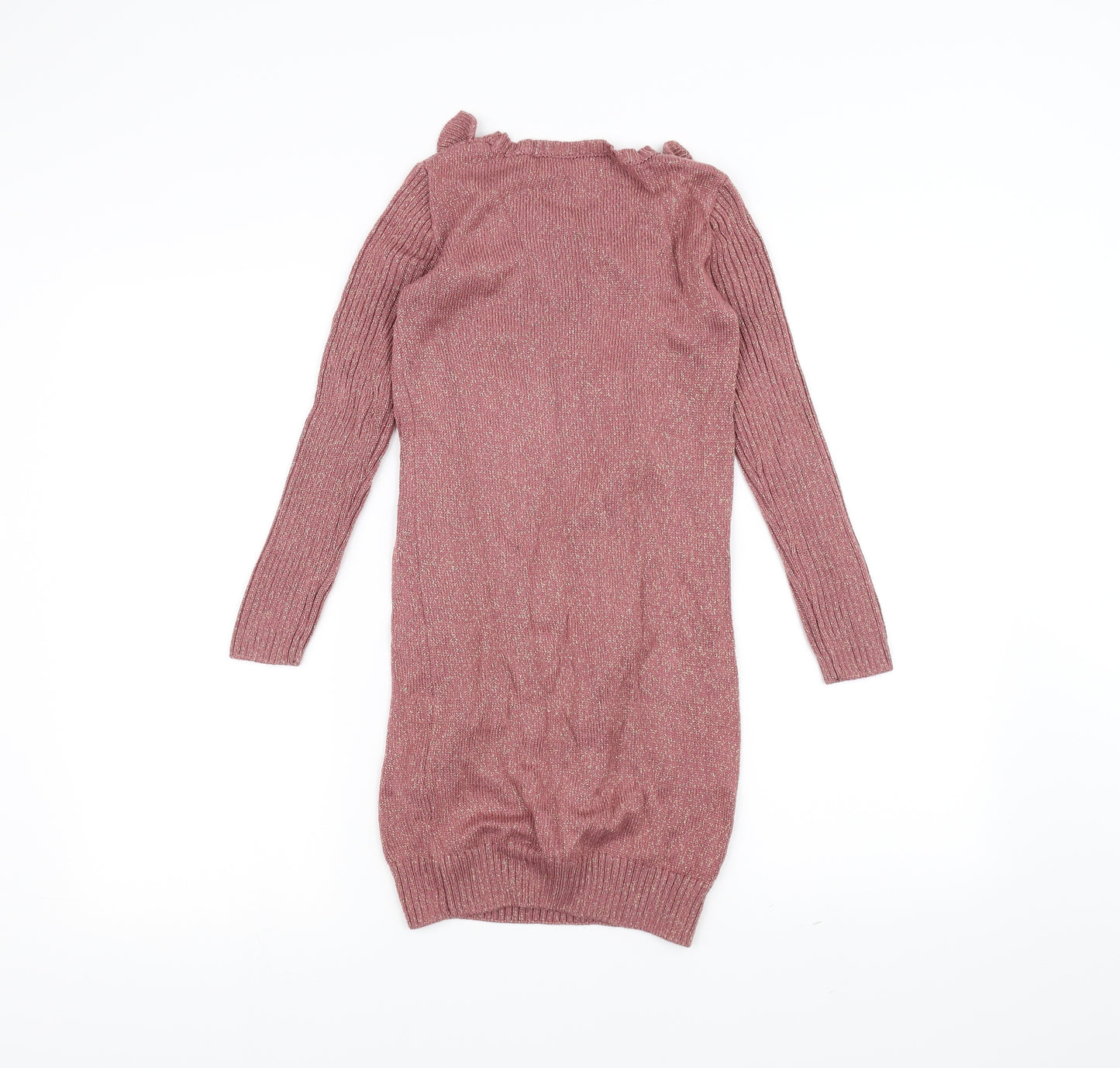 Nutmeg Girls Pink   Pullover Jumper Size 9-10 Years