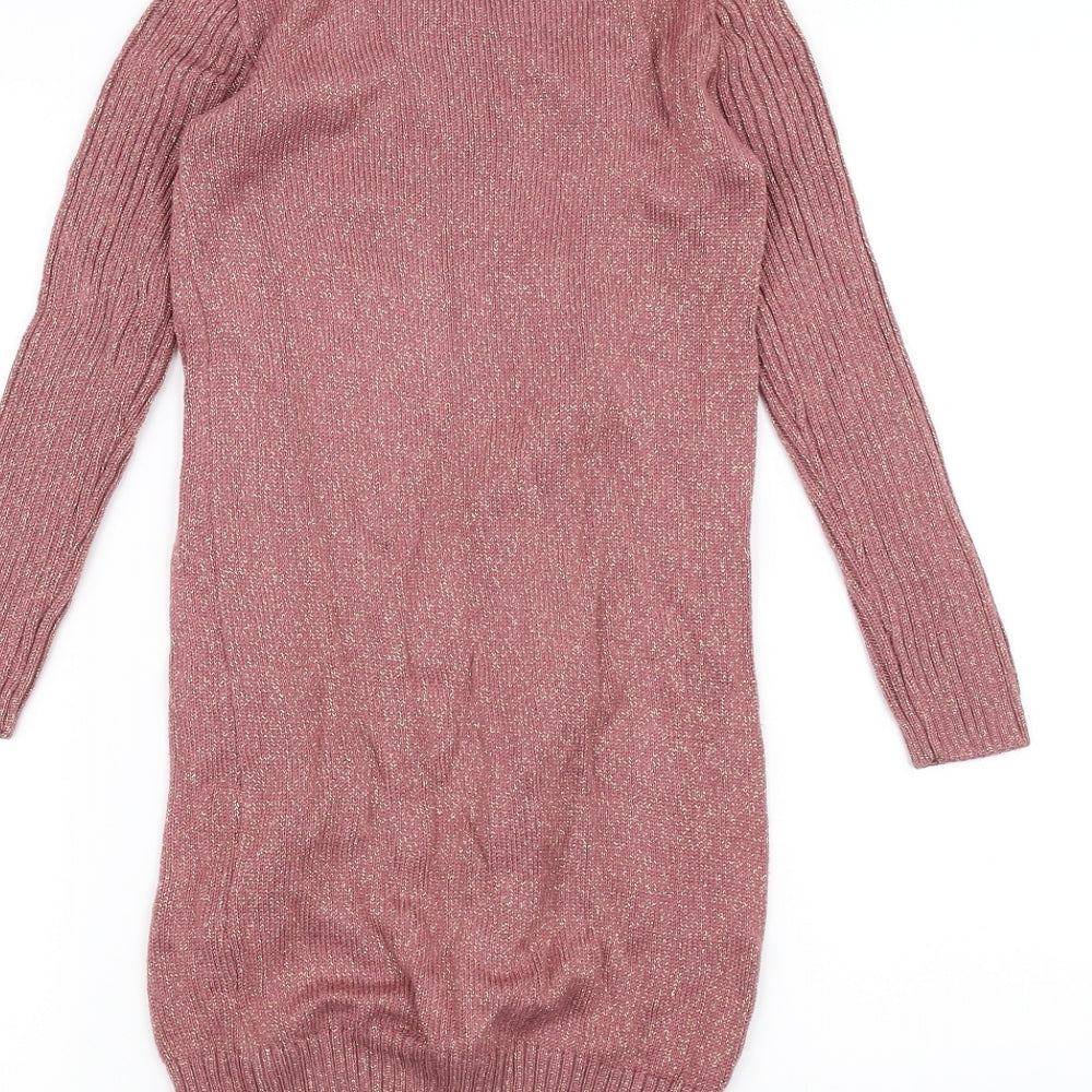 Nutmeg Girls Pink   Pullover Jumper Size 9-10 Years