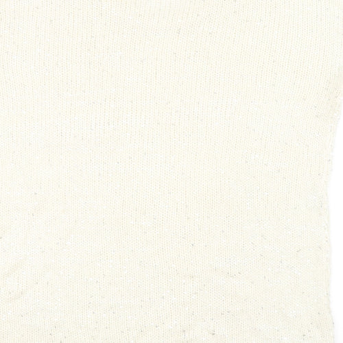 knitwear Womens White  Knit Pullover Jumper Size XL