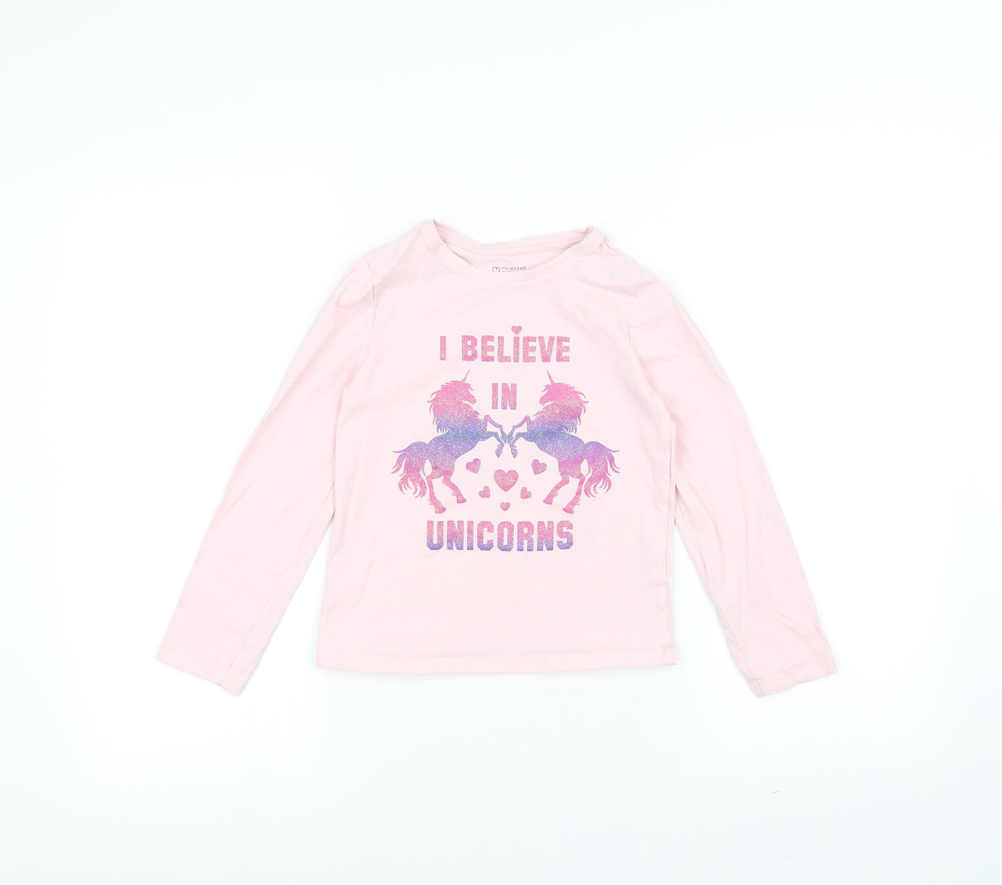 Primark Girls Pink   Basic T-Shirt Size 9-10 Years