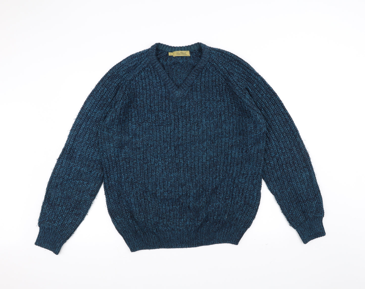 P.G. Field Mens Blue  Knit Pullover Jumper Size M