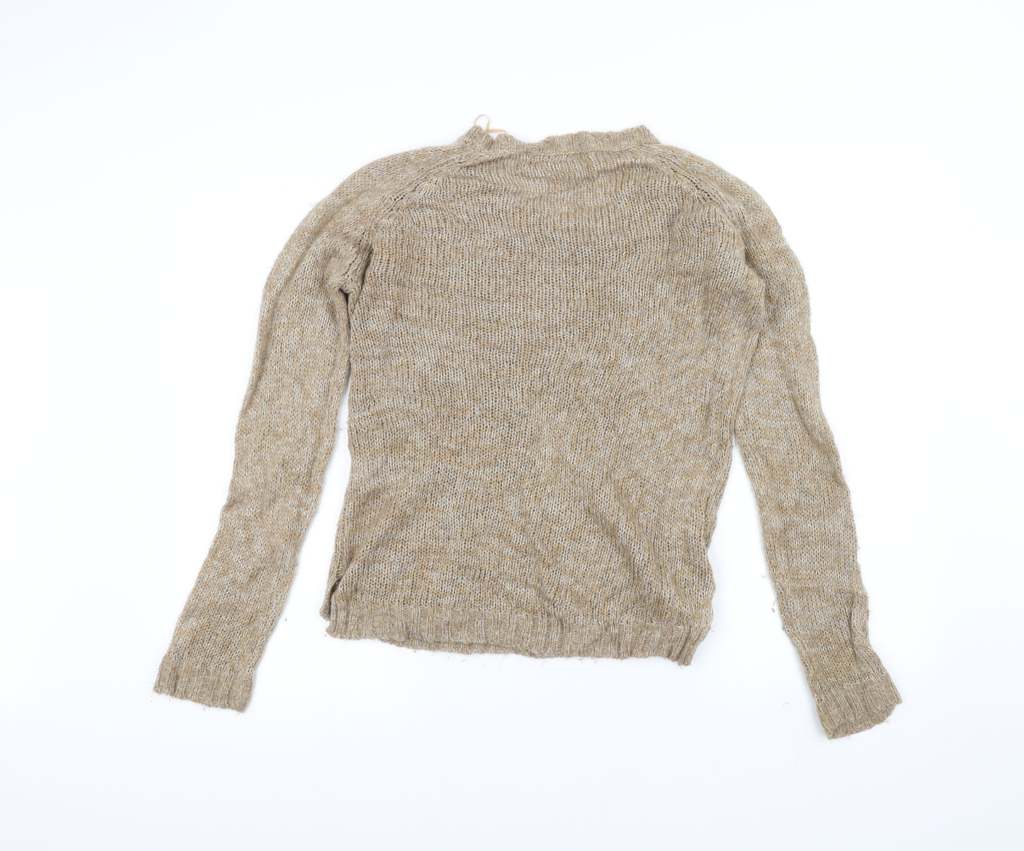Easy Wear Womens Brown  Knit Pullover Jumper Size 10