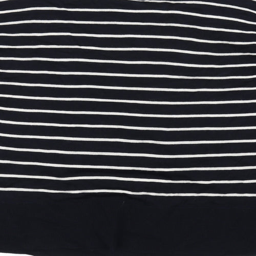 H&M Womens Black Striped  Pullover Jumper Size XS
