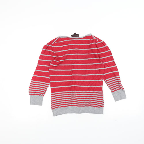 Great Plains Womens Red Striped  Cardigan Jumper Size S