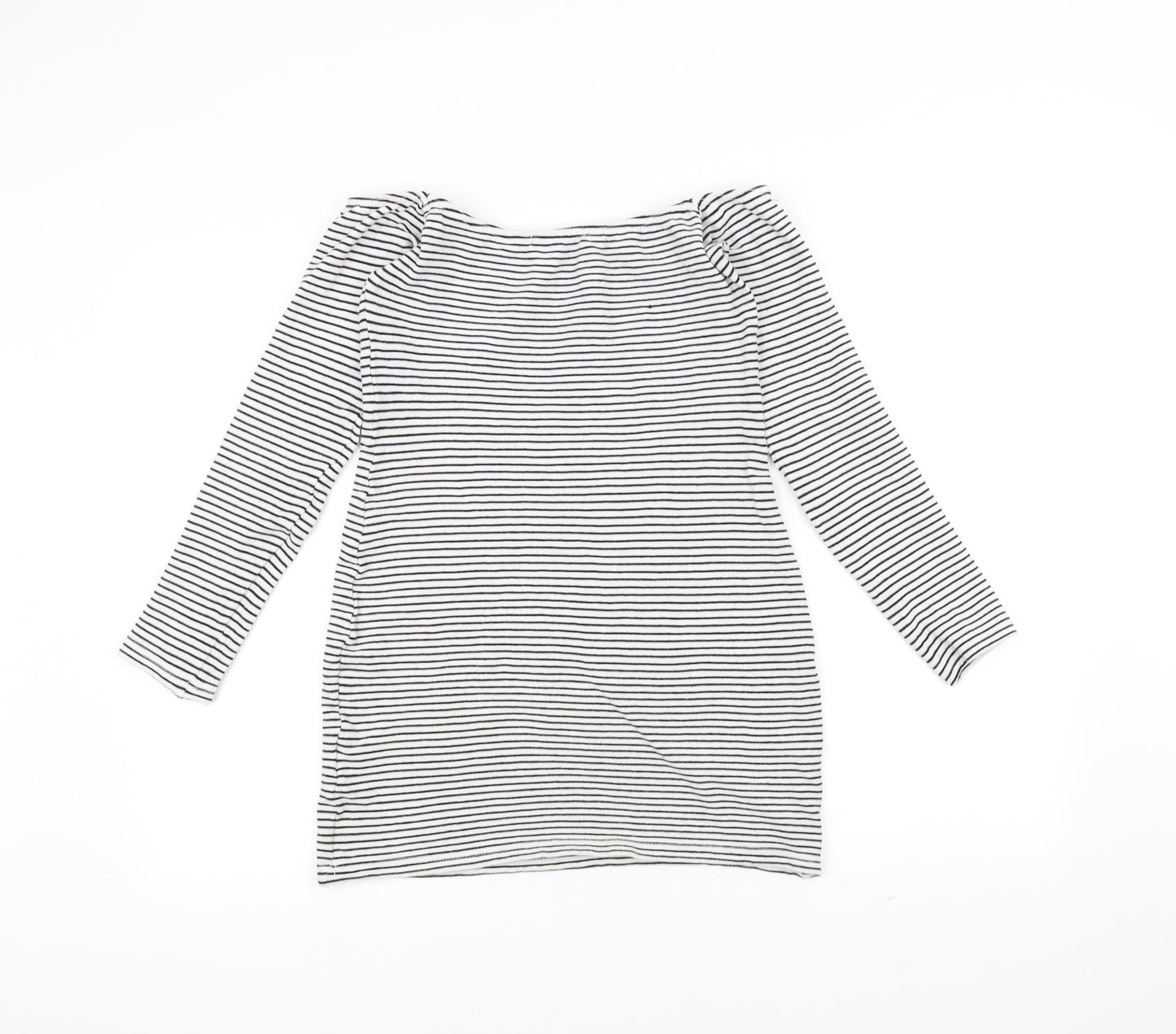 Missguided Womens White Striped  Pullover Jumper Size 10