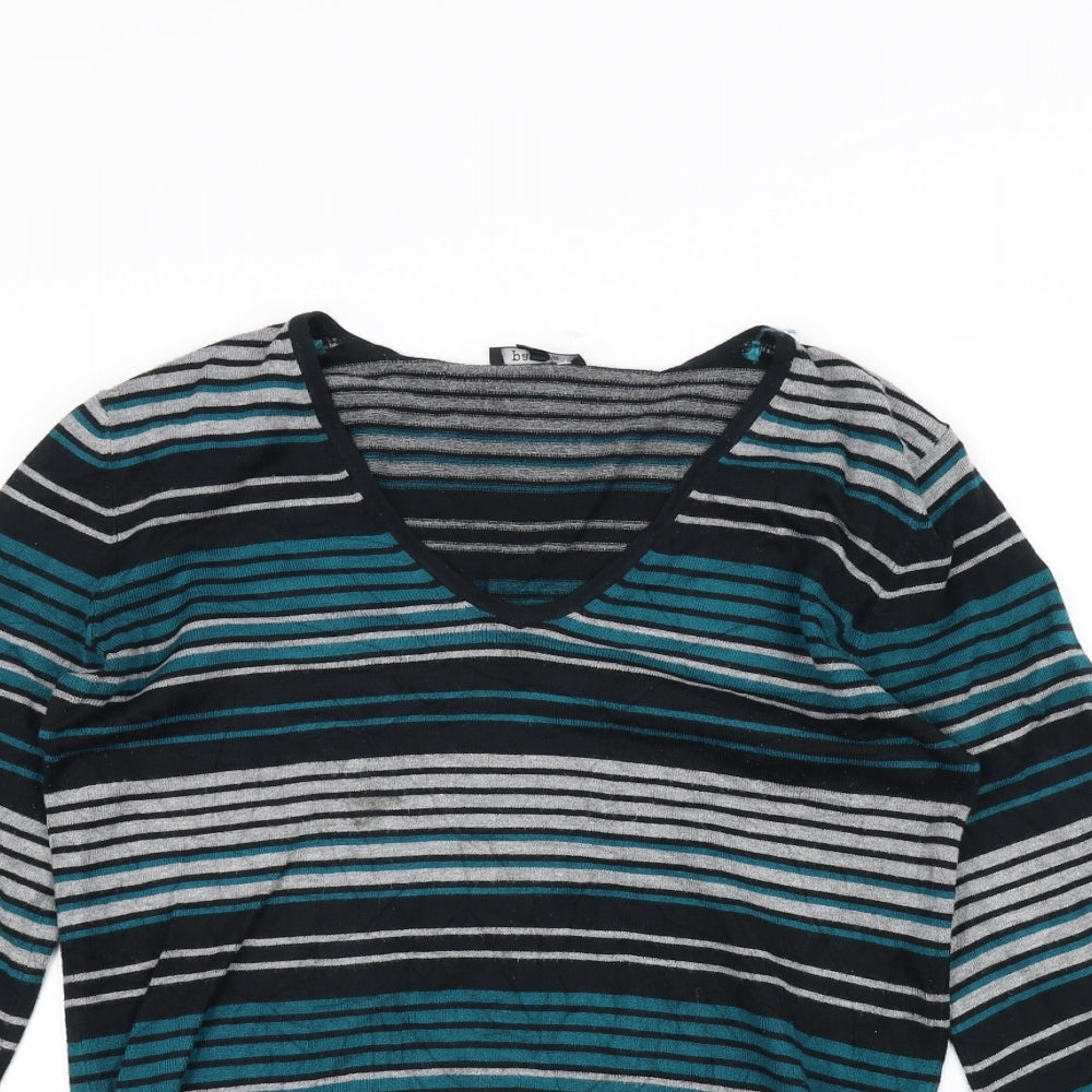 Papaya Womens Blue Striped  Pullover Jumper Size 14