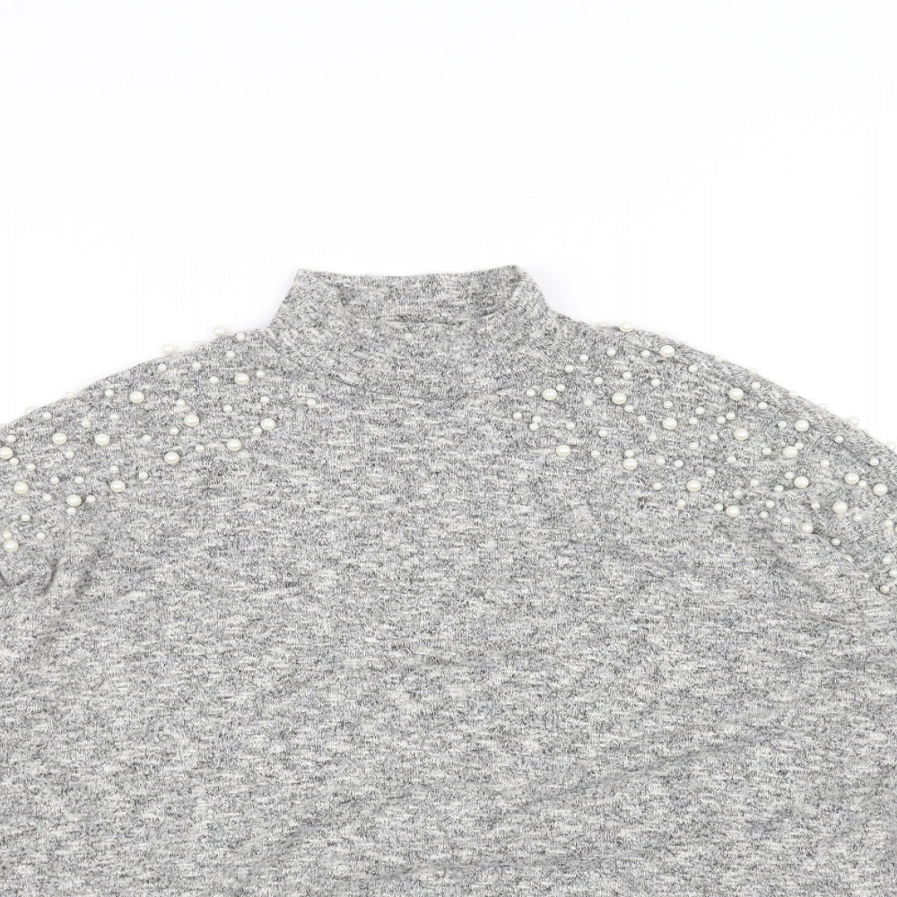 H&M Womens Grey   Pullover Jumper Size S