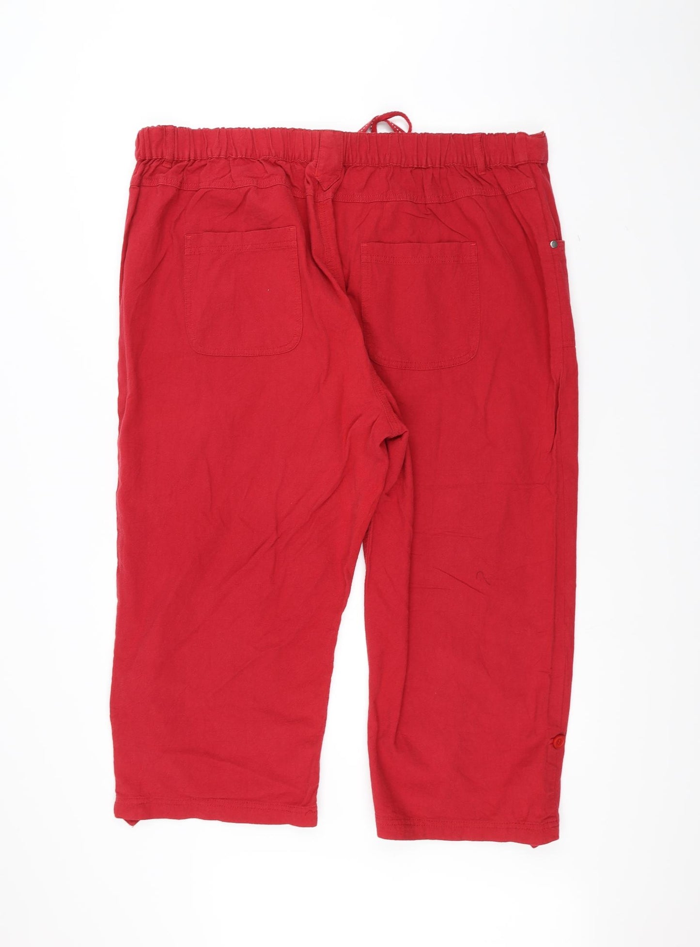 Yours Womens Red   Trousers  Size 22 L20 in