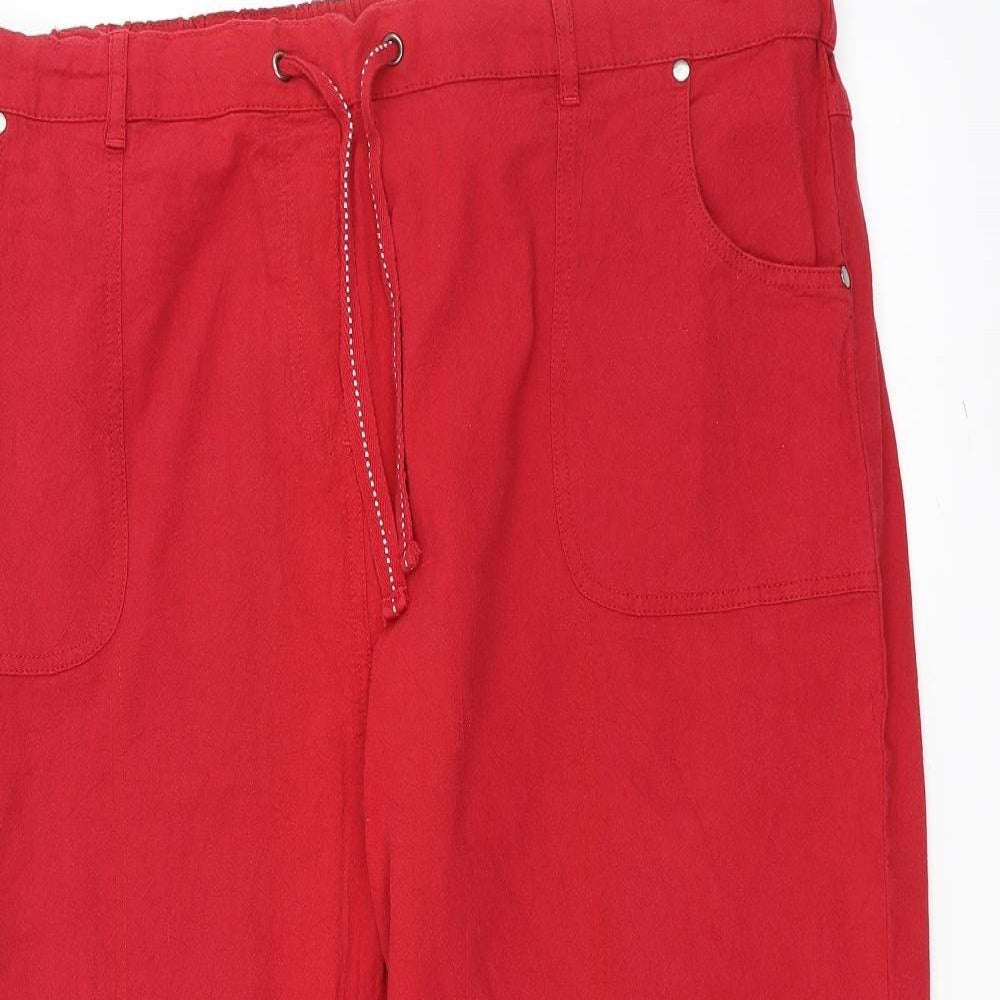 Yours Womens Red   Trousers  Size 22 L20 in