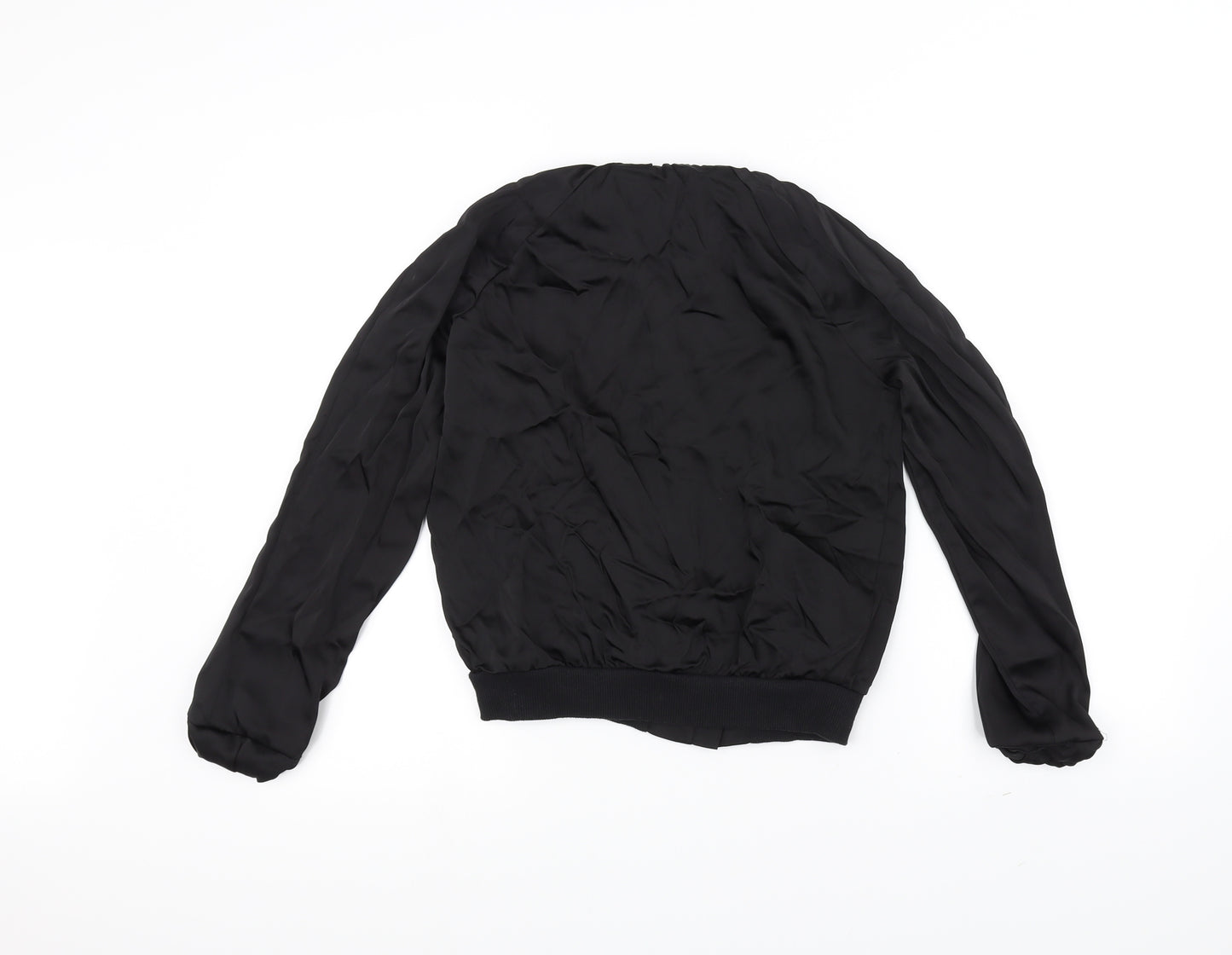 YD Girls Black   Bomber Jacket Jacket Size 11-12 Years