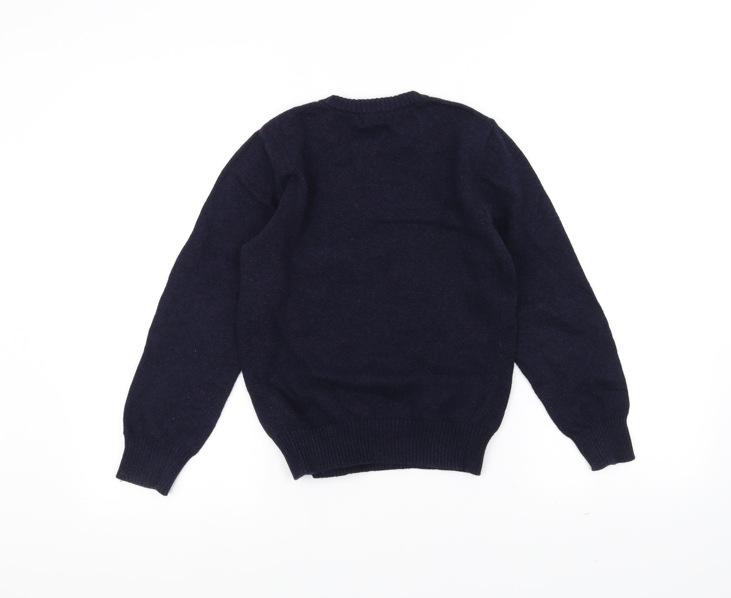 H&M Boys Blue  Knit Pullover Jumper Size 7-8 Years  - Seal