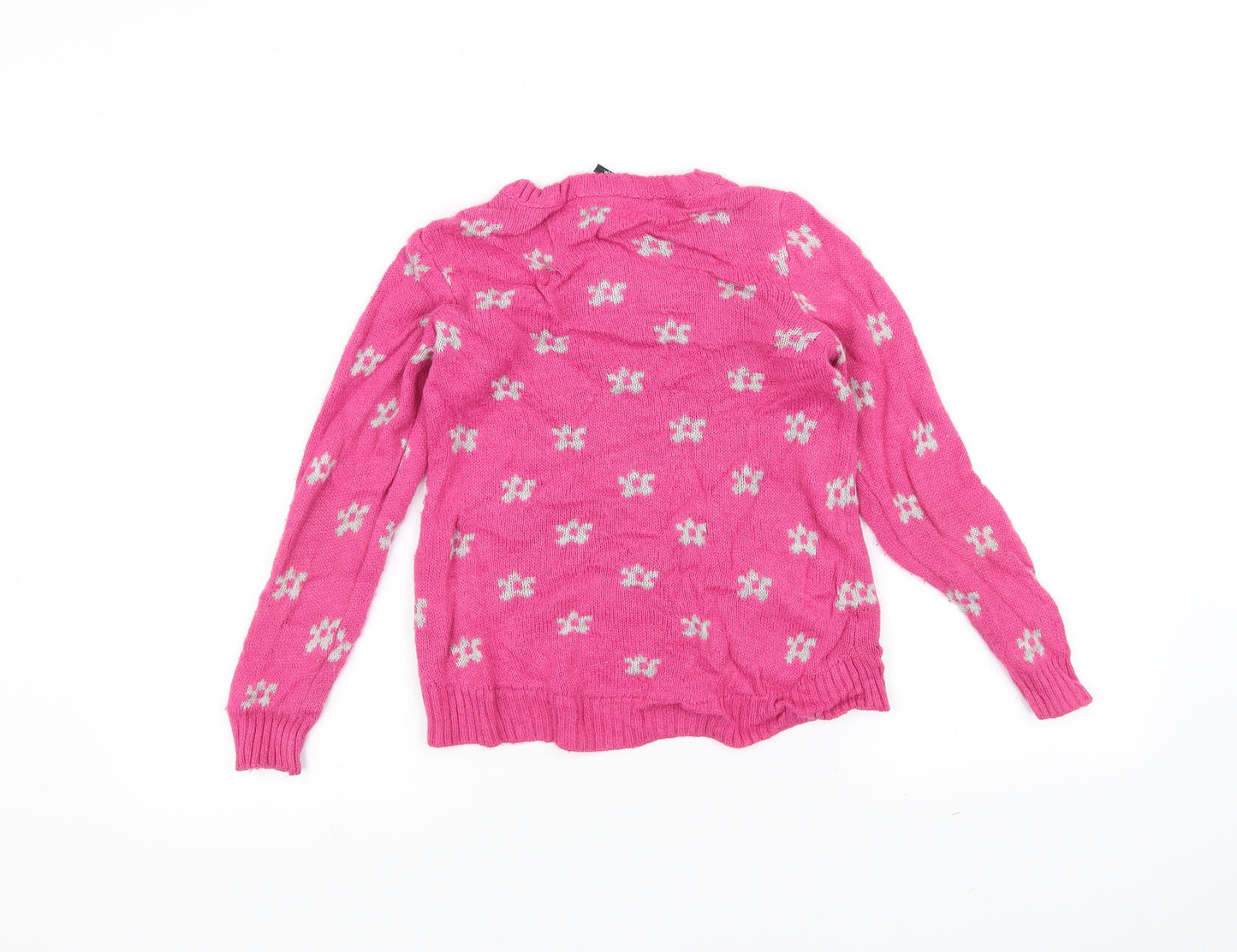 George Girls Pink  Knit Pullover Jumper Size 7-8 Years  - Disney