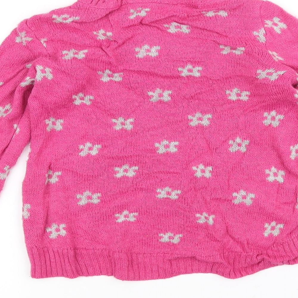 George Girls Pink  Knit Pullover Jumper Size 7-8 Years  - Disney