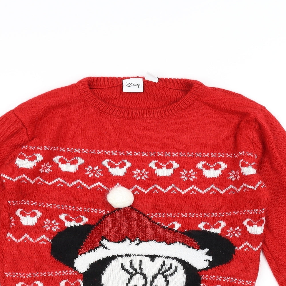 Disney Girls Red   Pullover Jumper Size 12-13 Years  - Disney
