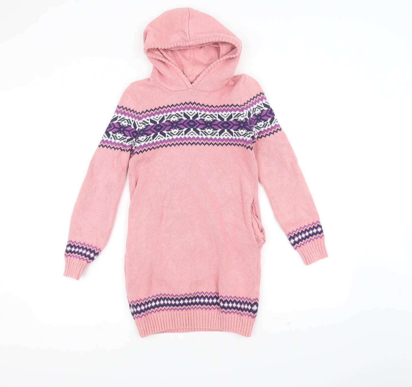 Fat Face Girls Pink   Pullover Hoodie Size 10-11 Years