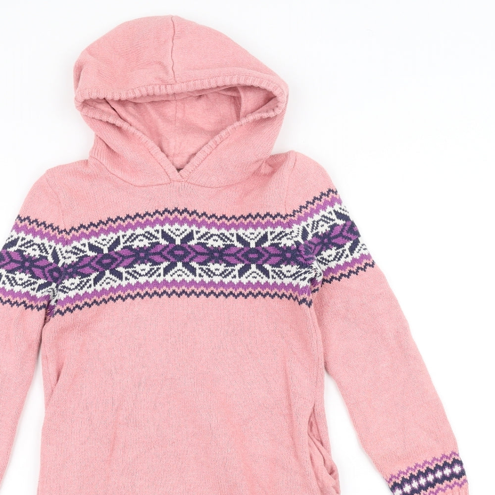 Fat Face Girls Pink   Pullover Hoodie Size 10-11 Years