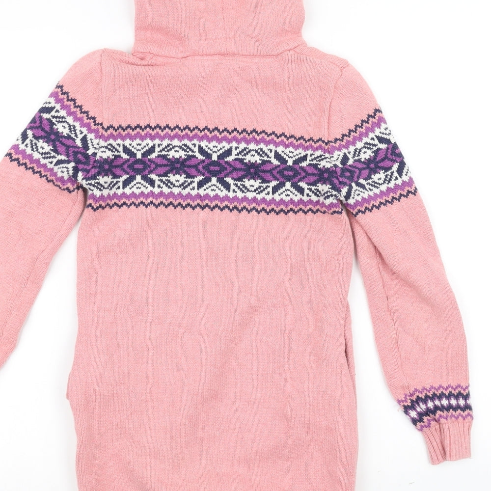 Fat Face Girls Pink   Pullover Hoodie Size 10-11 Years