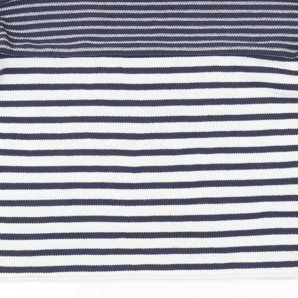 Marks and Spencer Womens Blue Striped Knit Pullover Jumper Size 16