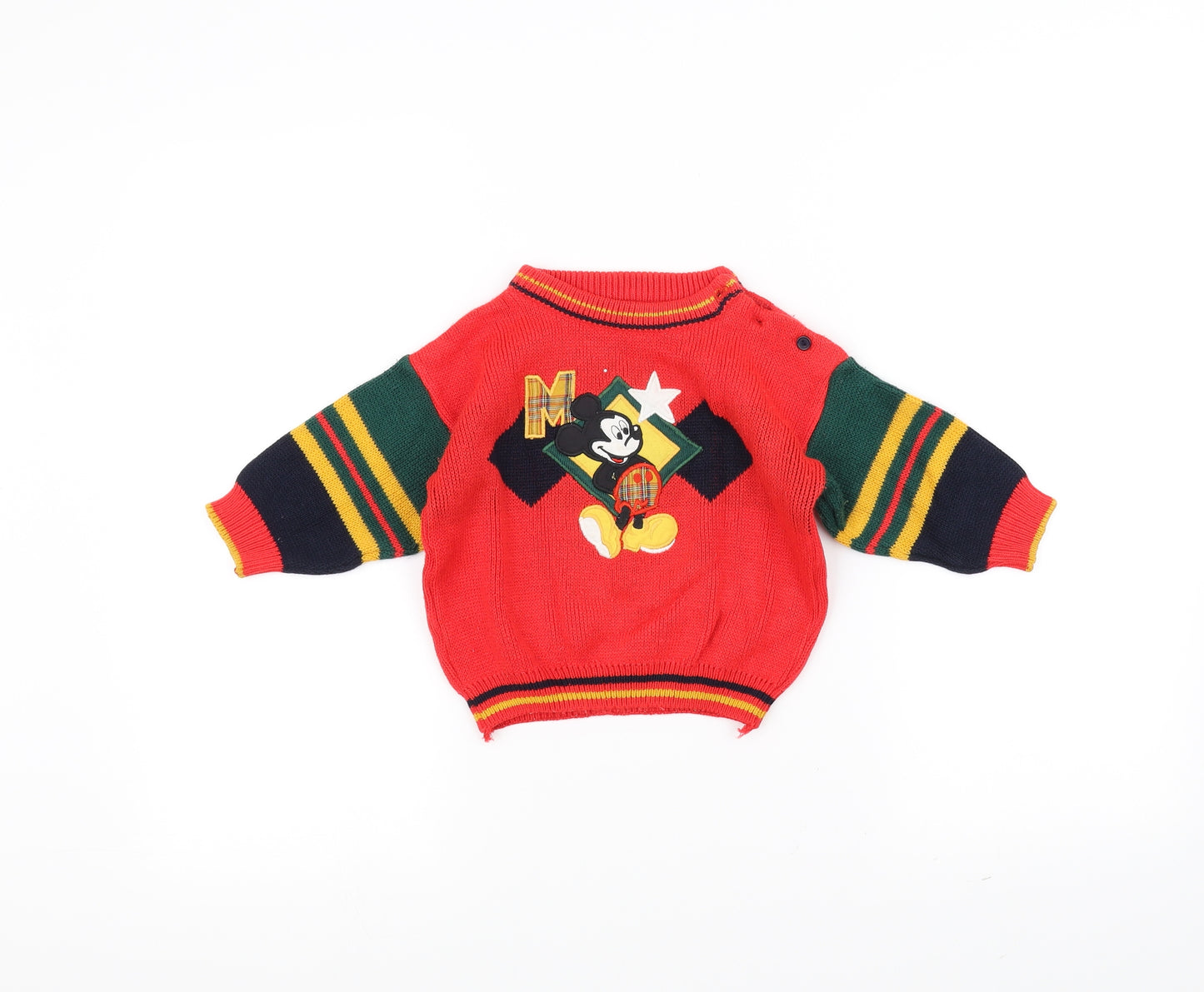 st michael Baby Red   Pullover Jumper Size 12-18 Months  - disney