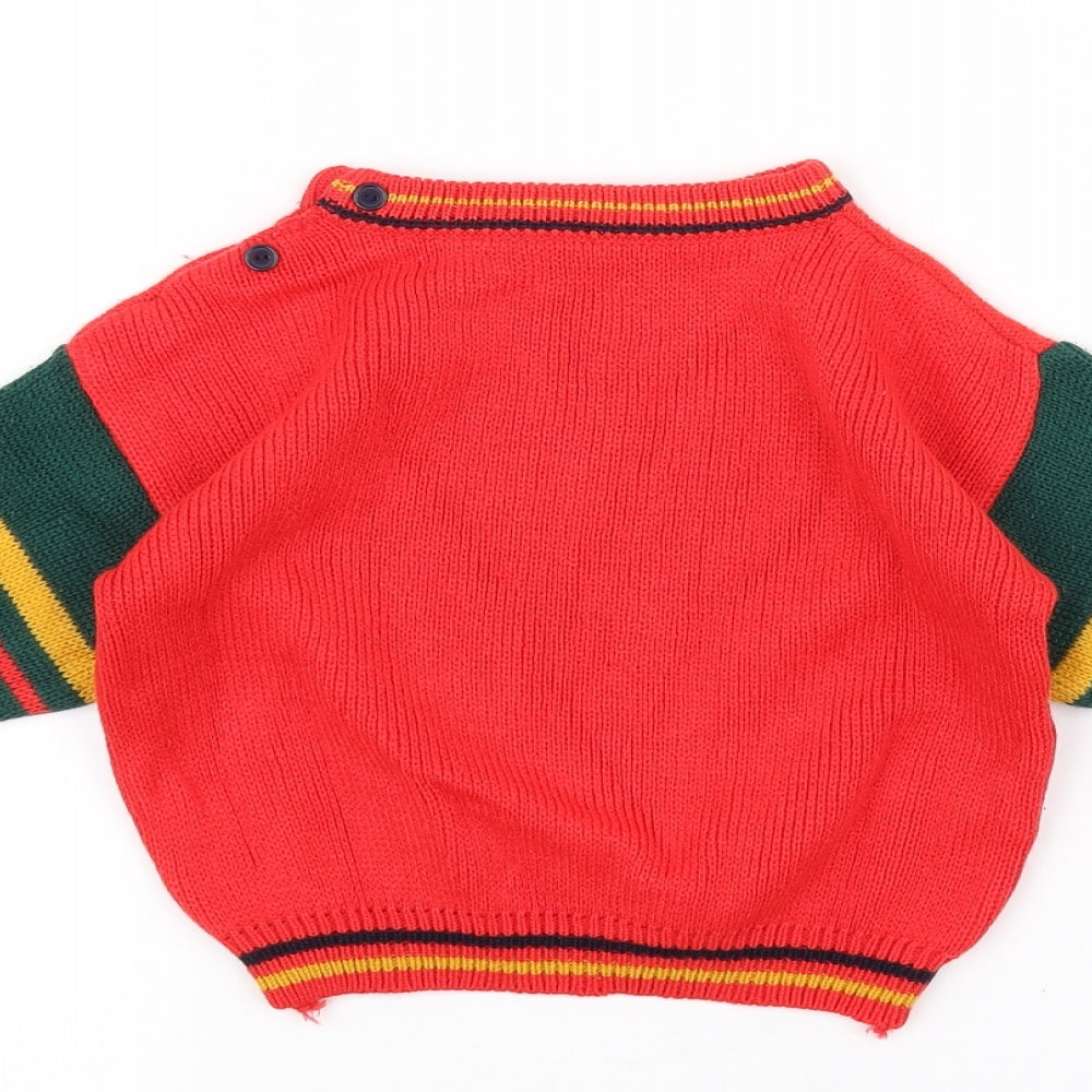 st michael Baby Red   Pullover Jumper Size 12-18 Months  - disney
