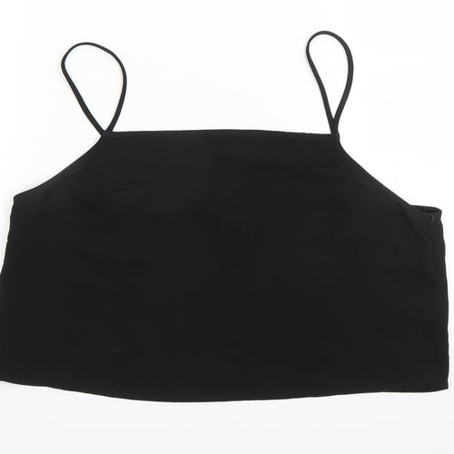 Topshop Womens Black   Cropped Blouse Size 12