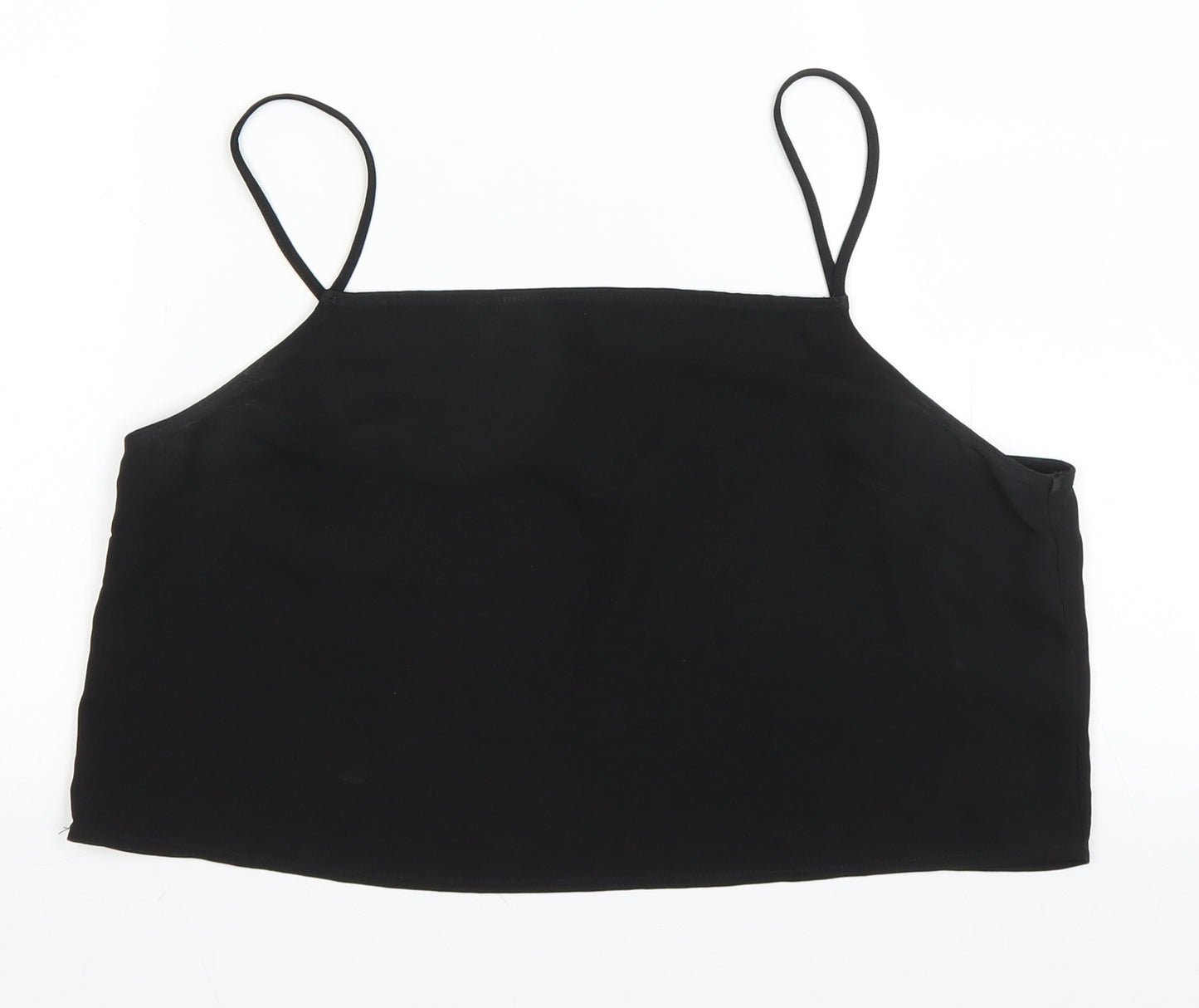 Topshop Womens Black   Cropped Blouse Size 12
