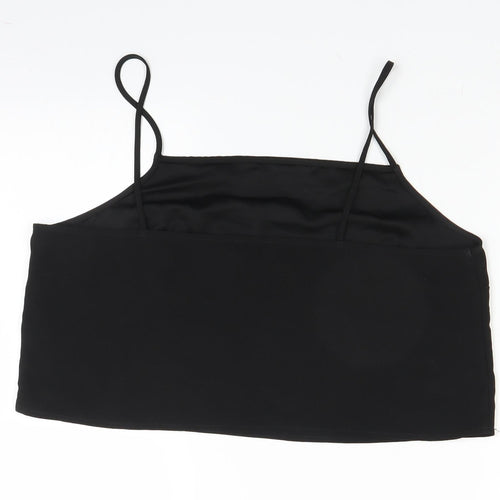 Topshop Womens Black   Cropped Blouse Size 12