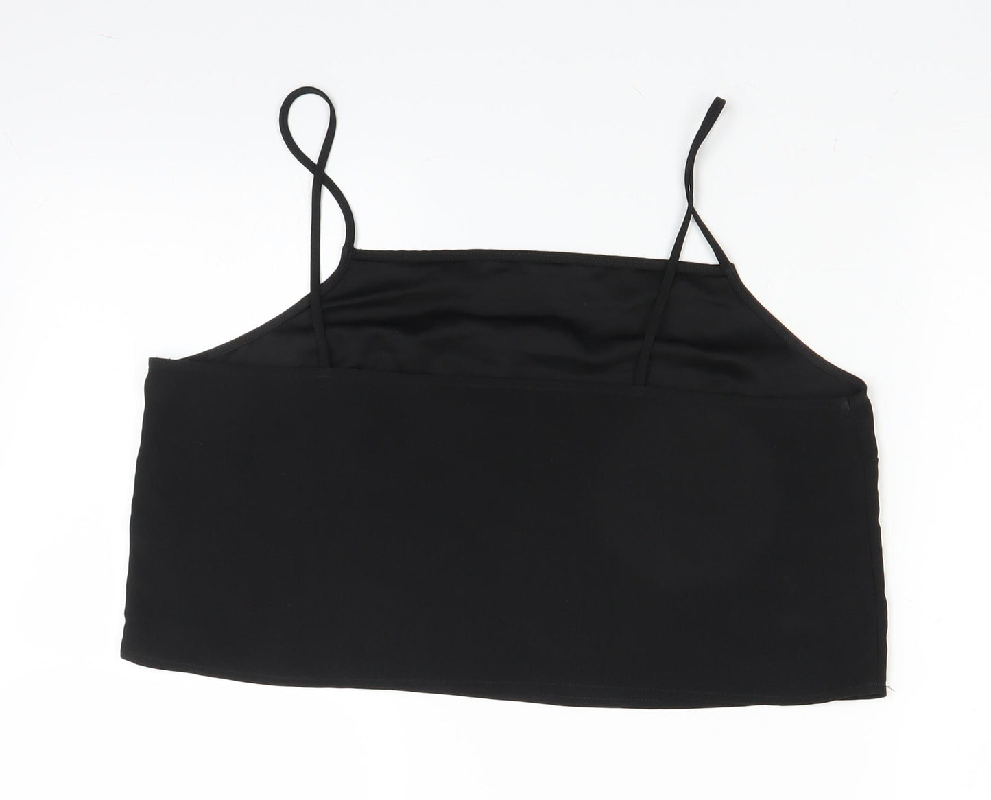 Topshop Womens Black   Cropped Blouse Size 12