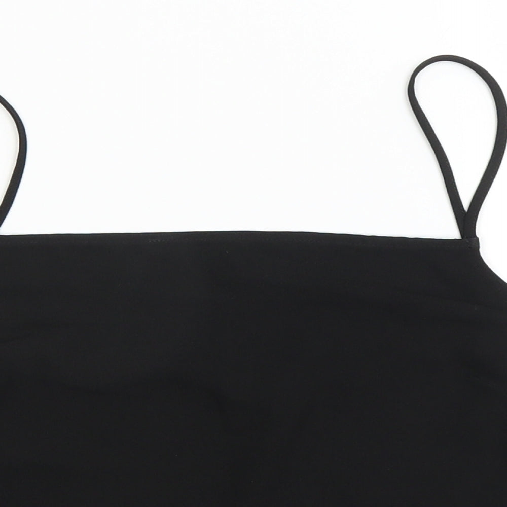 Topshop Womens Black   Cropped Blouse Size 12