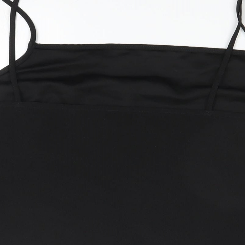 Topshop Womens Black   Cropped Blouse Size 12