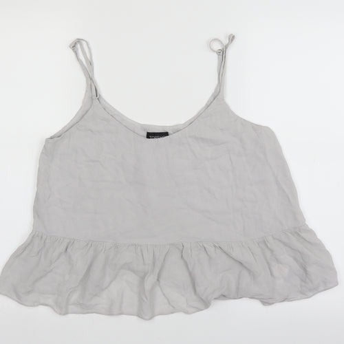 Topshop Womens Grey   Basic Blouse Size 14